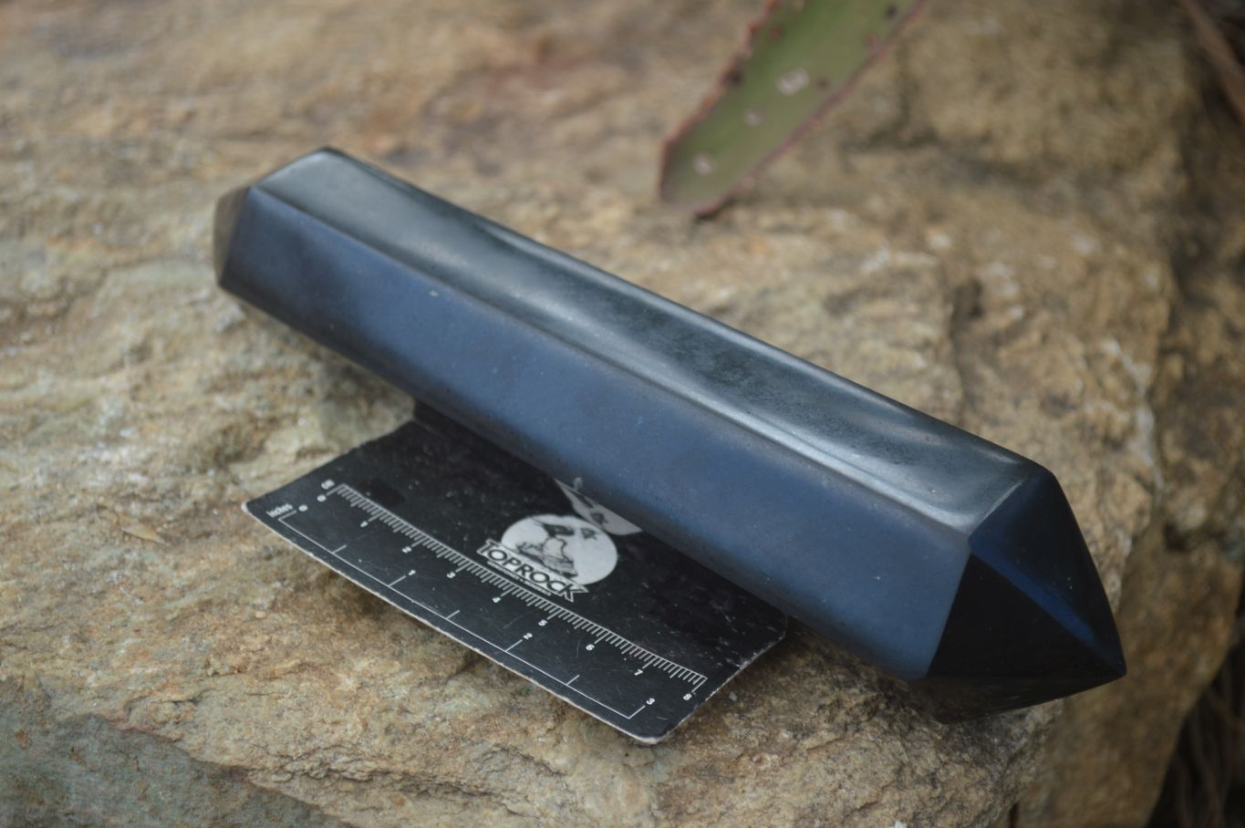 Polished Double Terminated Black Basalt Points  x 2 From Madagascar - Toprock Gemstones and Minerals 