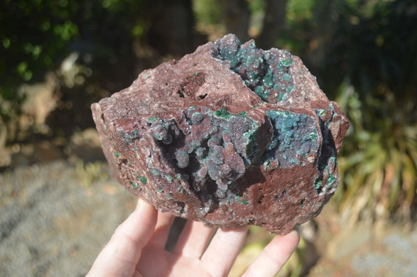 Natural Drusi Quartz Coated Malachite In Red Copper Dolomite  x 1 From Likasi, Congo - Toprock Gemstones and Minerals 