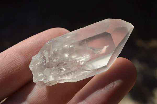 Natural Semi Optic Single Quartz Crystals x 63 From Zambia - TopRock