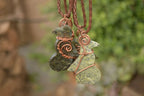 Polished  Copper Wire Wrapped Leopard Stone Eagle Pendants  x 6 From Zimbabwe - Toprock Gemstones and Minerals 