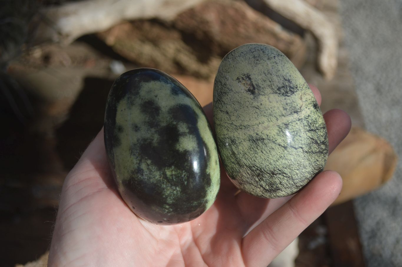 Polished Spotted Leopard Stone Free Forms  x 6 From Zimbabwe - Toprock Gemstones and Minerals 