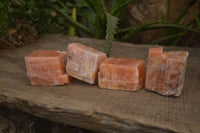 Natural New Sunset Orange Calcite Specimens  x 12 From Spitzkop, Namibia - Toprock Gemstones and Minerals 