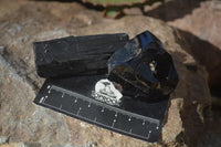 Natural Schorl Black Tourmaline Specimens x 6 From Erongo, Namibia - Toprock Gemstones and Minerals 