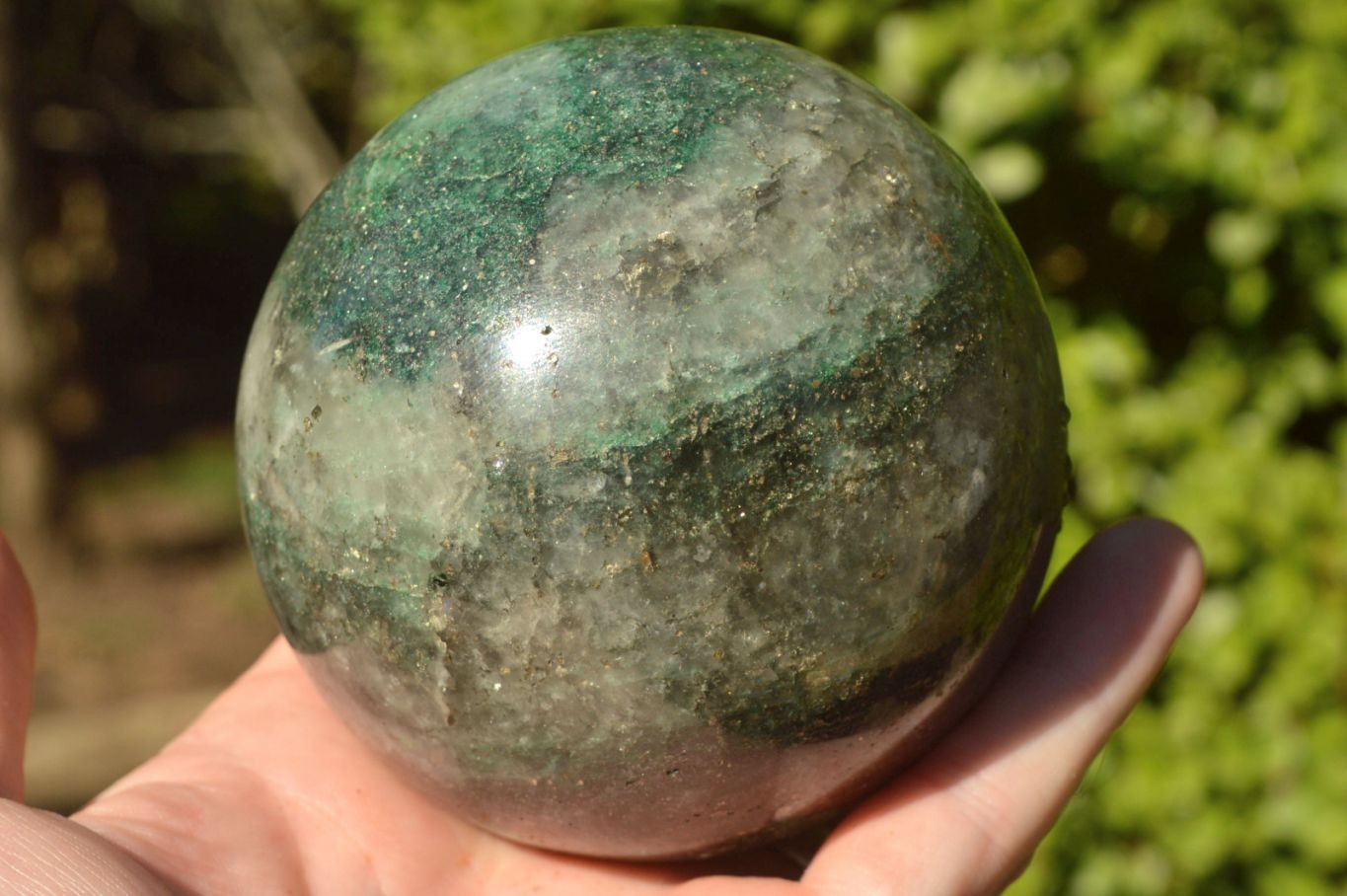 Polished Green Fuchsite Quartz Spheres x 2 From Ambatondrazaka, Madagascar - TopRock