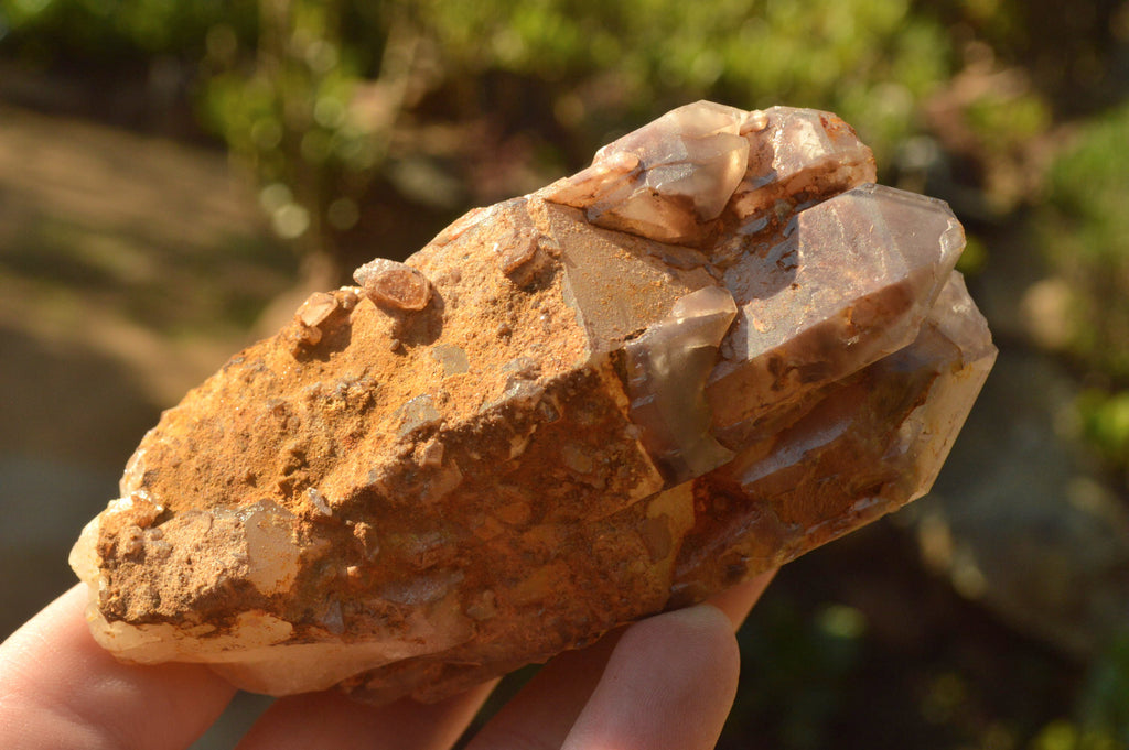 Natural Dusky Red Hematoid Quartz Clusters  x 4 From Karoi, Zimbabwe - TopRock