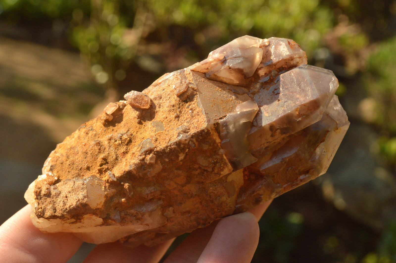 Natural Dusky Red Hematoid Quartz Clusters  x 4 From Karoi, Zimbabwe - TopRock