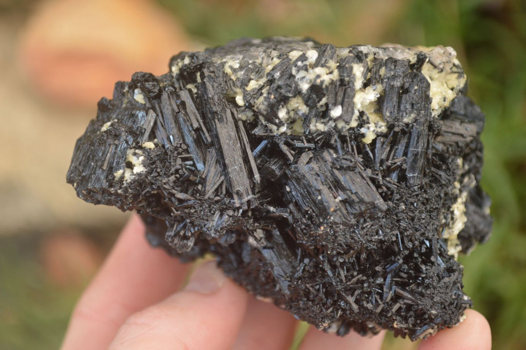 Natural Schorl Black Tourmaline Specimens x 2 From Erongo, Namibia - Toprock Gemstones and Minerals 