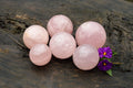 Polished Lovely Semi Gemmy Pink Rose Quartz Spheres  x 6 From Ambatondrazaka, Madagascar - TopRock