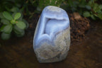 Polished Blue Lace Agate Standing Free Forms  x 2 From Nsanje, Malawi - Toprock Gemstones and Minerals 