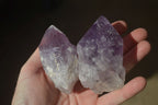 Natural Single Jacaranda Amethyst Crystals x 12 From Mumbwe, Zambia - Toprock Gemstones and Minerals 