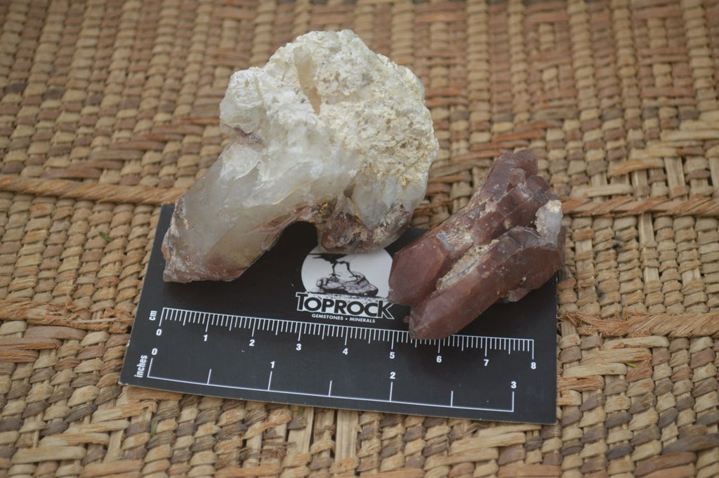 Natural Red Hematoid Quartz Specimens x 24 From Karoi, Zimbabwe - Toprock Gemstones and Minerals 