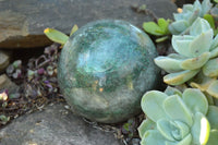 Polished Green Fuchsite Quartz Spheres x 2 From Ambatondrazaka, Madagascar - TopRock