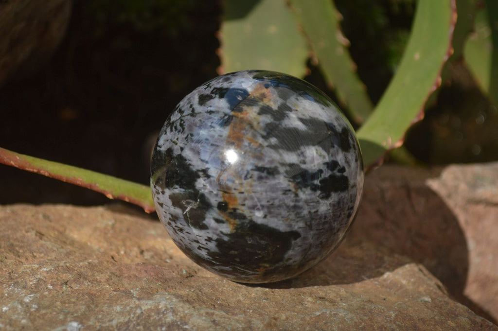 Polished Merlinite Gabbro Spheres  x 4 From Ambatondrazaka, Madagascar - Toprock Gemstones and Minerals 