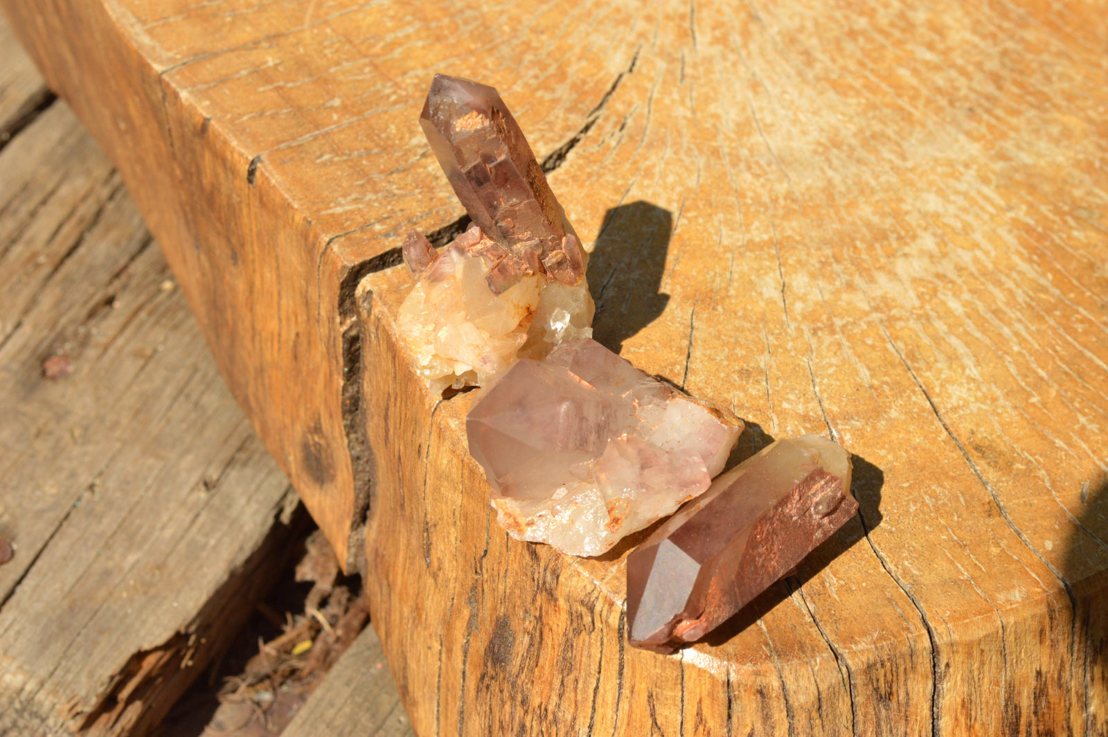 Natural Single Red Hematoid Phantom Quartz Crystals  x 35 From Karoi, Zimbabwe - TopRock