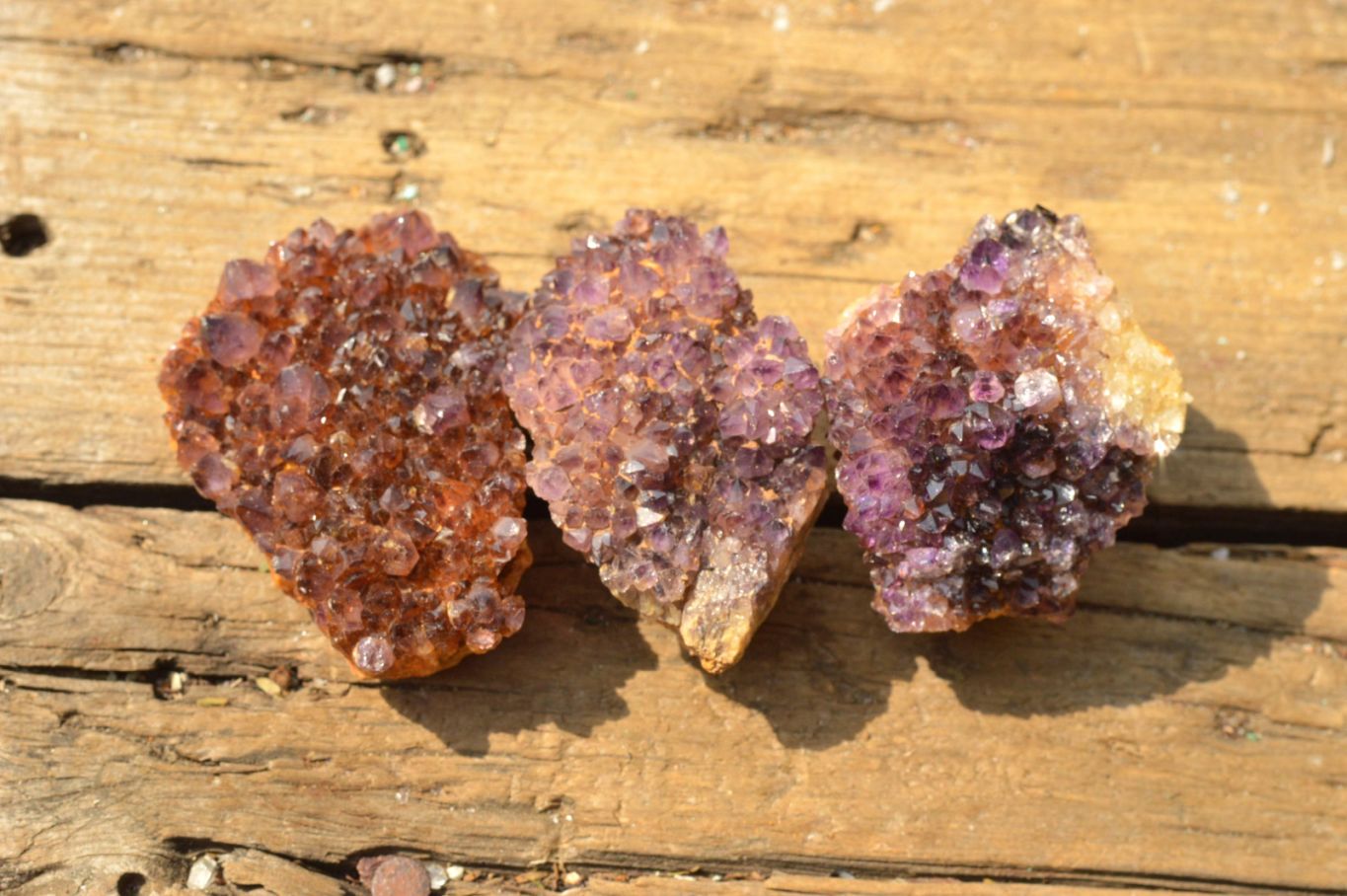 Natural Small Dark "Amethystos" Amethyst Clusters x 35 From Kwaggafontein, South Africa - TopRock