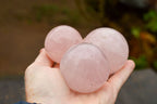 Polished Lovely Semi Gemmy Pink Rose Quartz Spheres  x 6 From Ambatondrazaka, Madagascar - TopRock