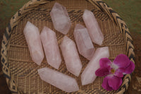 Polished Gemmy Double Terminated Rose Quartz Points x 12 From Ambatondrazaka, Madagascar - TopRock