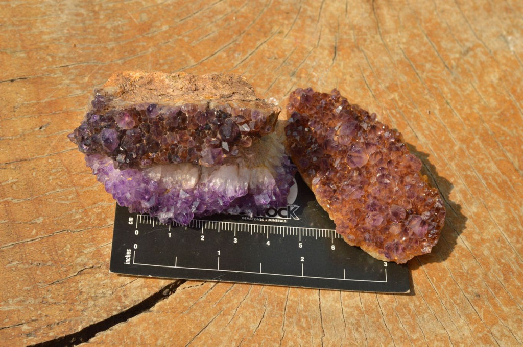 Natural Small Dark "Amethystos" Amethyst Clusters x 35 From Kwaggafontein, South Africa - TopRock