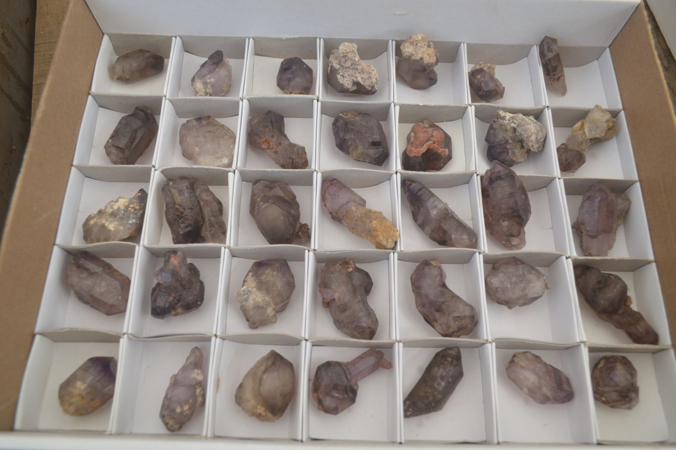 Natural Window Amethyst Sceptre Crystals  x 35 From Chiredzi, Zimbabwe - Toprock Gemstones and Minerals 