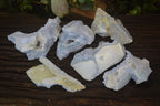Natural Etched Blue Chalcedony Specimens  x 6 From Nsanje, Malawi - Toprock Gemstones and Minerals 