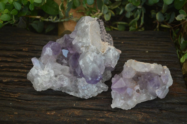 Natural Jacaranda Amethyst Clusters  x 2 From Zambia