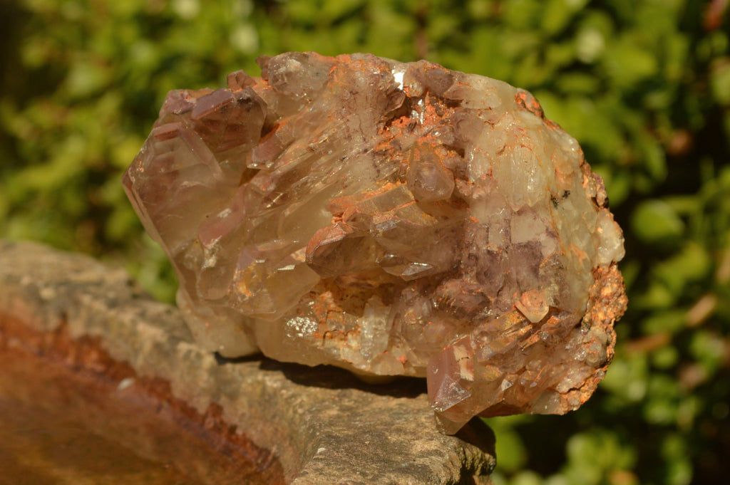 Natural Dusky Red Hematoid Quartz Clusters  x 4 From Karoi, Zimbabwe - TopRock