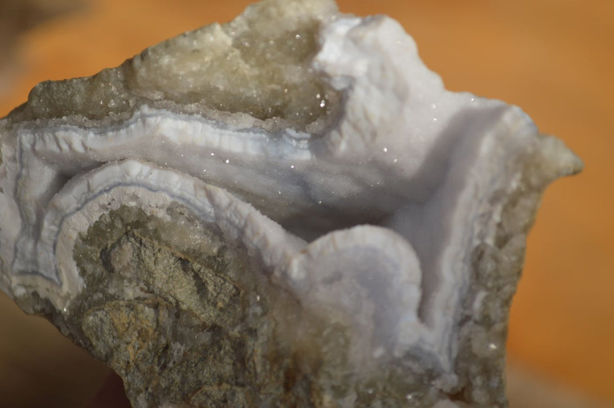 Natural Blue Lace Agate Geode Specimens  x 3 From Nsanje, Malawi - Toprock Gemstones and Minerals 