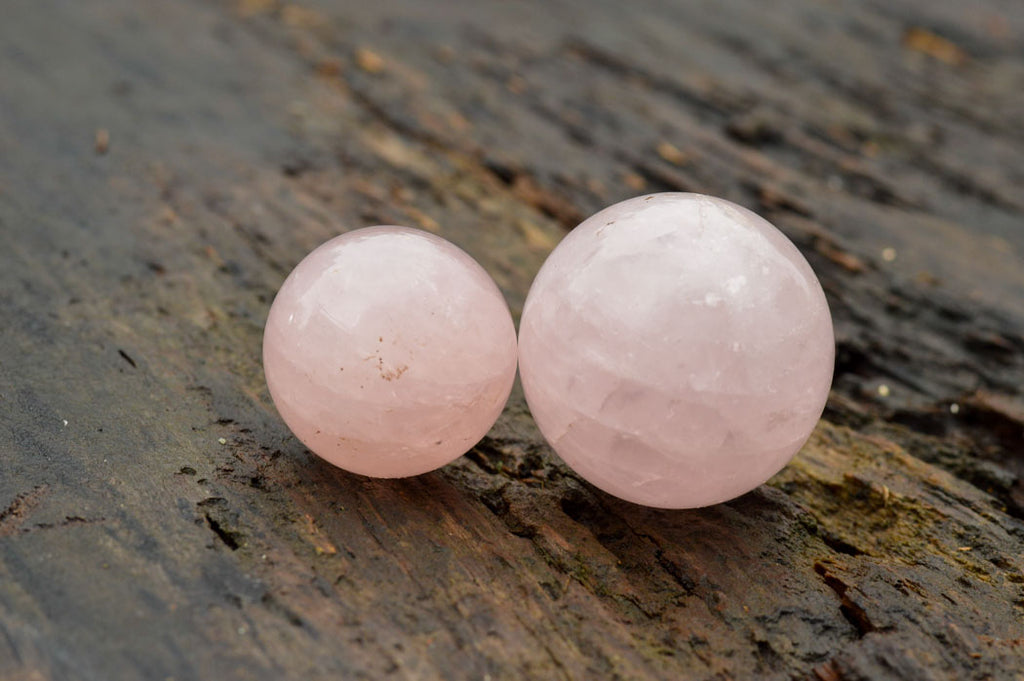 Polished Lovely Semi Gemmy Pink Rose Quartz Spheres  x 6 From Ambatondrazaka, Madagascar - TopRock