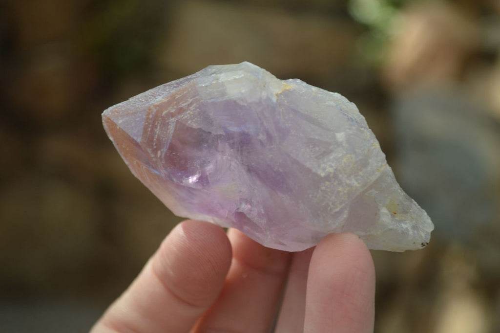 Natural Single Jacaranda Amethyst Crystals x 12 From Mumbwe, Zambia - Toprock Gemstones and Minerals 