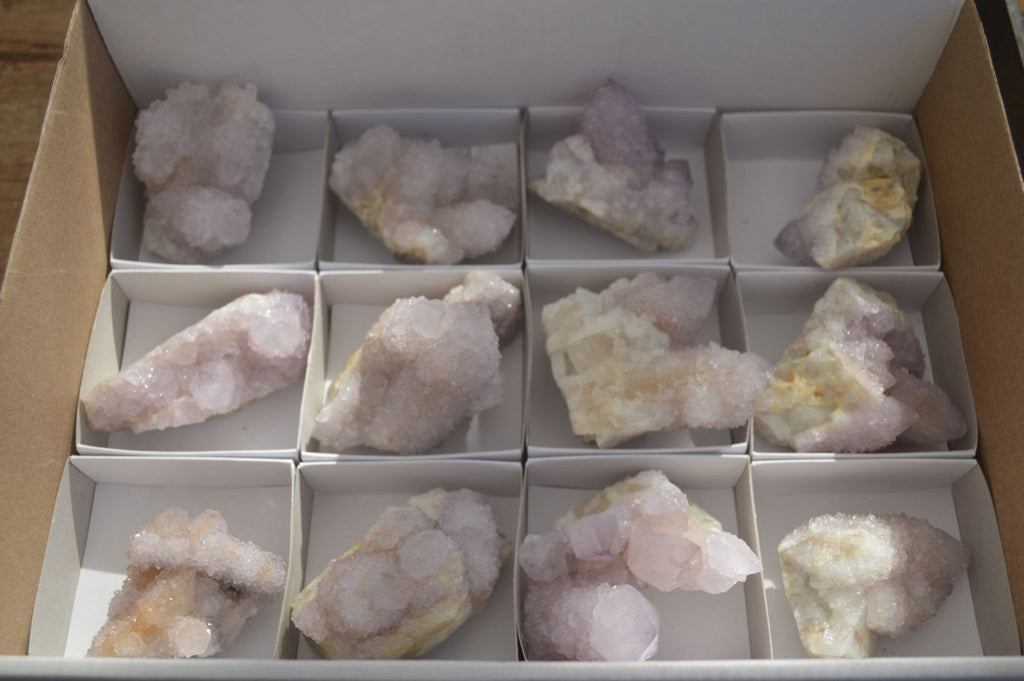Natural Spirit Quartz Clusters x 12 From Boekenhouthoek, South Africa - Toprock Gemstones and Minerals 