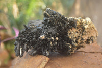 Natural Schorl Black Tourmaline Specimens x 2 From Erongo, Namibia