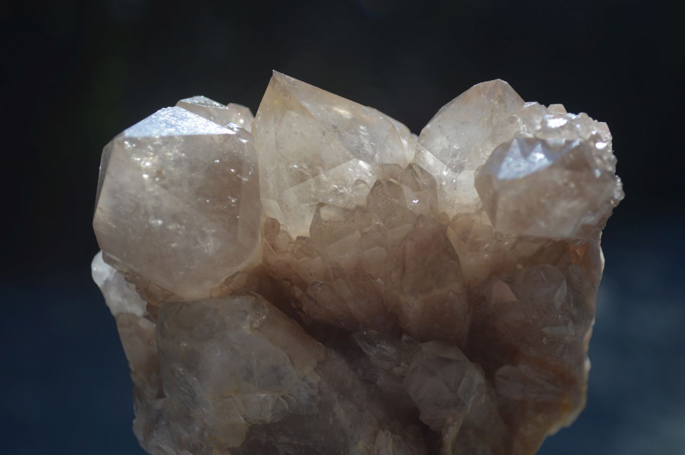 Natural White Phantom Smokey Quartz Clusters  x 3 From Luena, Congo - Toprock Gemstones and Minerals 