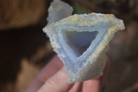 Natural Etched Blue Chalcedony Specimens  x 6 From Nsanje, Malawi - Toprock Gemstones and Minerals 