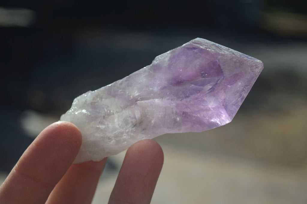 Natural Single Jacaranda Amethyst Crystals x 12 From Mumbwe, Zambia - Toprock Gemstones and Minerals 
