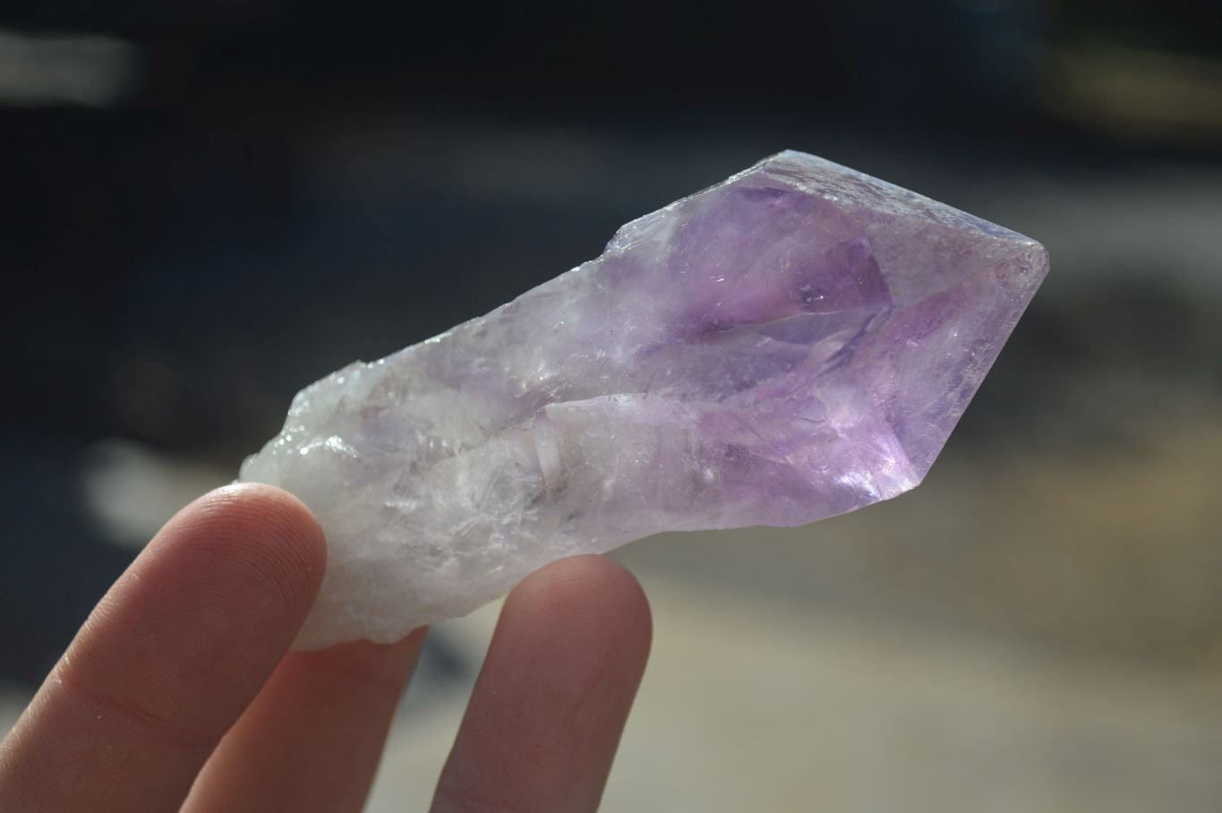 Natural Single Jacaranda Amethyst Crystals x 12 From Mumbwe, Zambia - Toprock Gemstones and Minerals 