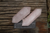 Polished Gemmy Double Terminated Rose Quartz Points x 12 From Ambatondrazaka, Madagascar - TopRock