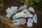 Natural Etched Blue Chalcedony Specimens  x 7 From Nsanje, Malawi - Toprock Gemstones and Minerals 