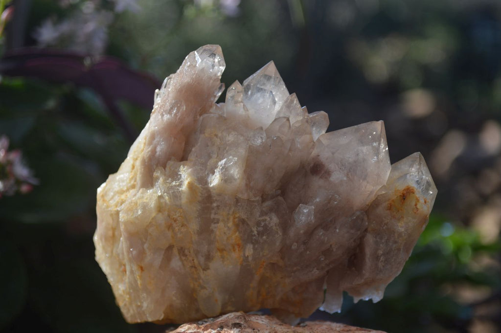 Natural Cascading Smokey Quartz Clusters x 3 From Luena, Congo - Toprock Gemstones and Minerals 