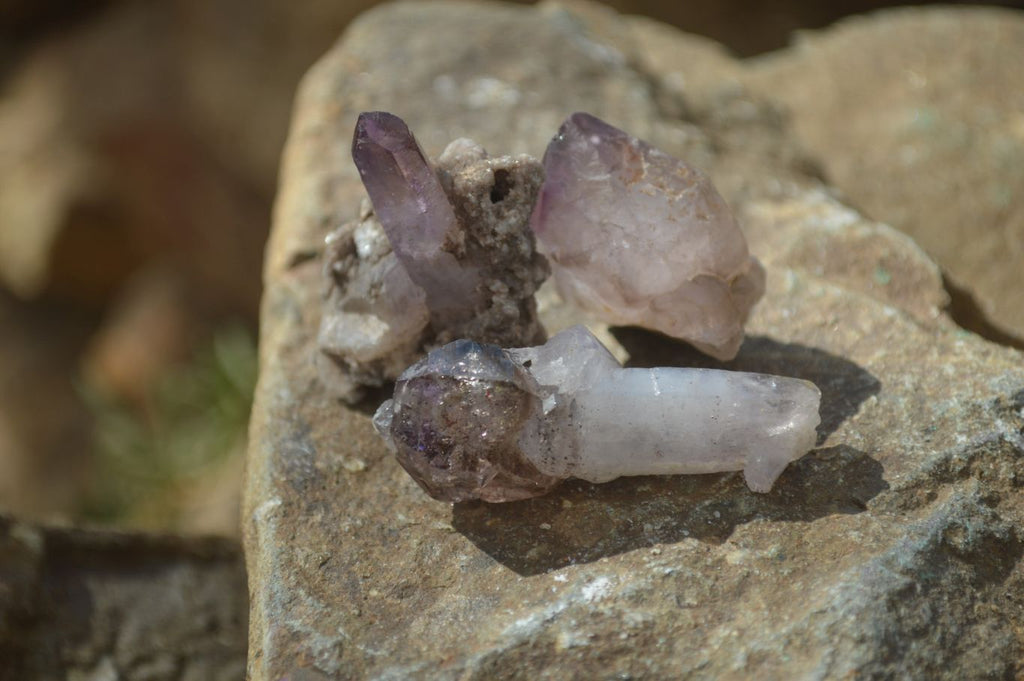 Natural Skeletal Smokey Amethyst Crystals  x 20 From Chiredzi, Zimbabwe - Toprock Gemstones and Minerals 