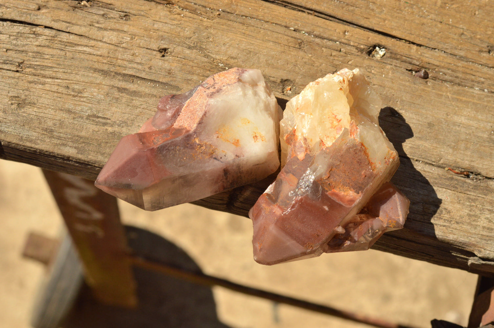 Natural Single Red Hematoid Phantom Quartz Crystals  x 35 From Karoi, Zimbabwe - TopRock