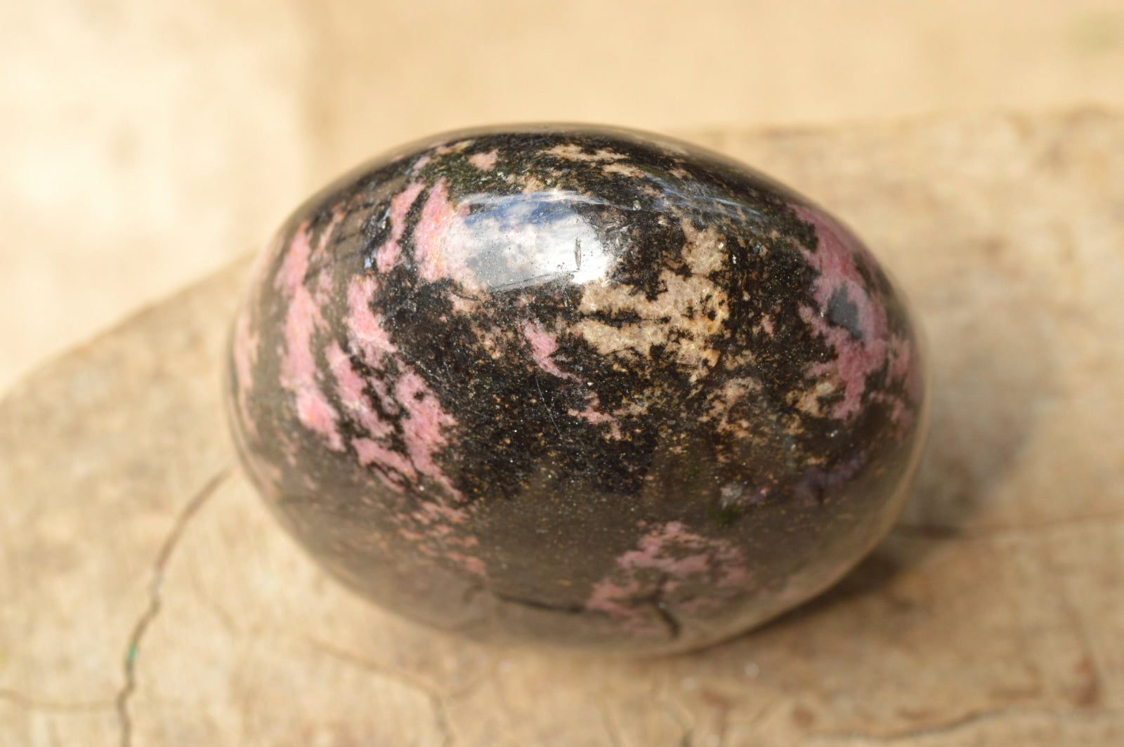 Polished Pink & Black Rhodonite Standing Free Form  x 1 From Ambindavato, Madagascar - TopRock