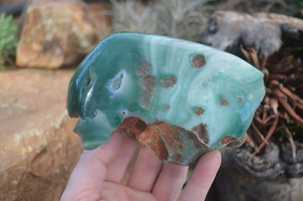 Polished Green Mtorolite / Chrome Chrysoprase Plates  x 3 From Zimbabwe