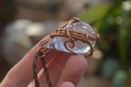 Polished  Copper Wire Wrapped Clear Quartz Pendants  x 6 From Southern Africa - Toprock Gemstones and Minerals 
