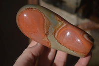 Polished Polychrome / Picasso Jasper Standing Free Forms  x 3 From Madagascar - Toprock Gemstones and Minerals 