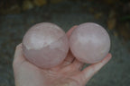 Polished Pink Rose Quartz Spheres  x 4 From Madagascar - Toprock Gemstones and Minerals 