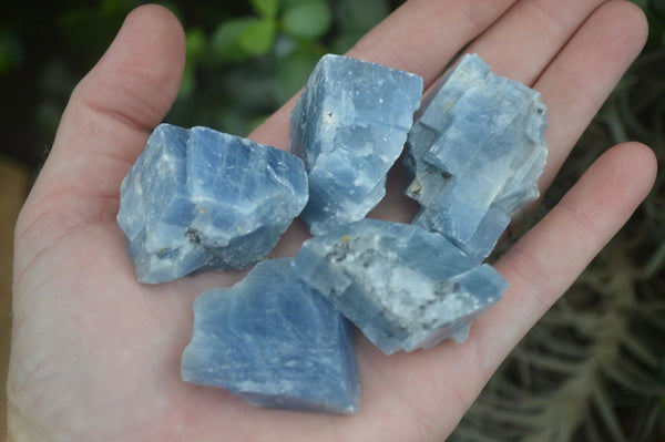 Natural New Sky Blue Calcite Specimens With Spots Of Hematite & Mica  x 24 From Spitzkop, Namibia - Toprock Gemstones and Minerals 