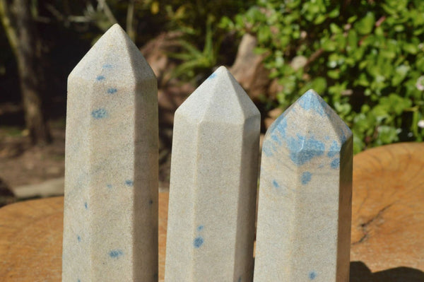 Polished Blue Spotted Spinel Dalmatian Stone Towers x 3 From Madagascar - TopRock