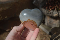 Polished Polychrome Jasper Hearts  x 12 From Madagascar