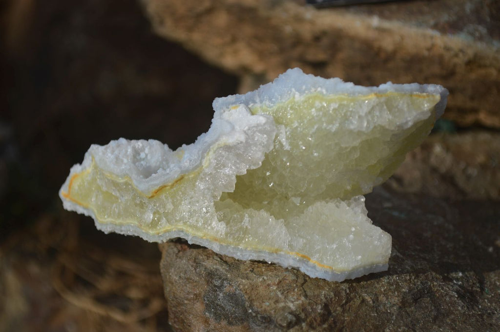 Natural Etched Blue Chalcedony Specimens  x 6 From Nsanje, Malawi - Toprock Gemstones and Minerals 