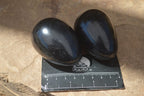 Polished Schorl Black Tourmaline Eggs  x 6 From Madagascar - Toprock Gemstones and Minerals 